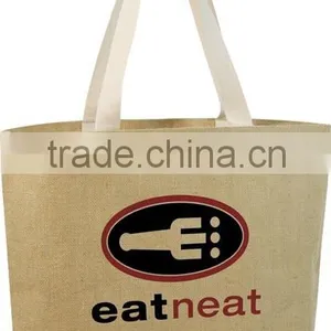 Eco-friendly Jute Shopping Bag for Food With Your Logo thumbnail-1