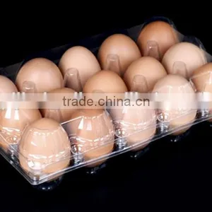Wholesale Clear Plastic Clamshell Egg Tray Box Packaging of 15 Holes/cavities thumbnail-4