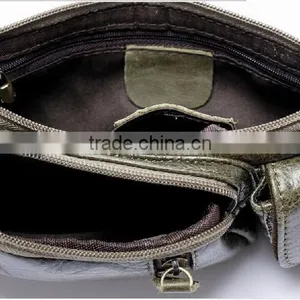 Men Genuine Leather Chest Bag Small Phone Wallet Case Fanny Waist Pack Outdoor Bags thumbnail-5