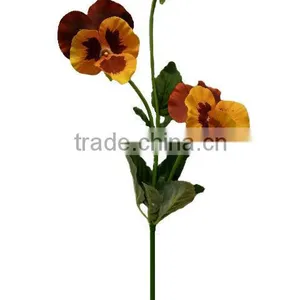 19"Artificial Pansy Flower, Silk Flower Pansy, High Quality Pansy Spray thumbnail-1