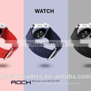 Original Rock 38MM Buckle Genuine Leather Watch Band Wrist Strap With 12 Holes For Apple Watch MT-3510 thumbnail-2