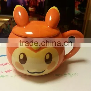 Cartoon Ceramic Mug With Lid thumbnail-1