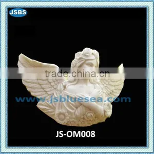 Carved Marble Ornamental Angel Statue in Wall thumbnail-1