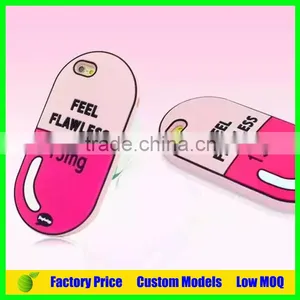 Wholesale Capsule Custom Silicone Mobile 3d Phone Case for Iphone 5 6 6plus Cell Phone Back Cover Case thumbnail-4