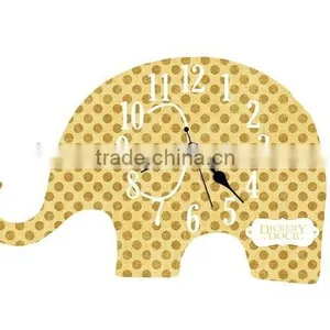 New Design Elephant Style Wooden Wall Clock thumbnail-3