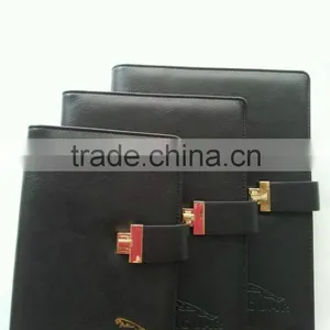 2014 Popular Leather Loose-leaf Metal Ring Diary thumbnail-4