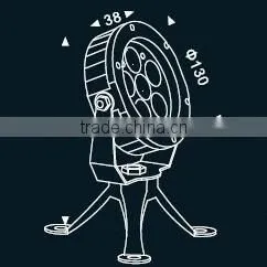 12W LED Round Underwater Light Stainless Steel IP68 thumbnail-3
