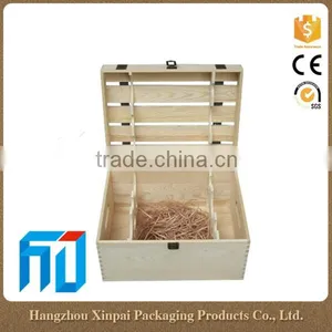 Cheap Pine Wood 4 Bottle Wine Box for Sale thumbnail-1