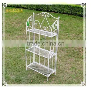 3 Tier Book Garden Flower Shelf ,metal Display Book Rack Flower Pot Rack thumbnail-2