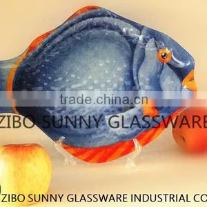 Deep Blue Fish Were Glass Plate thumbnail-3