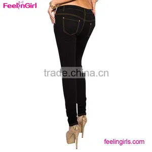Black Fashion Pants Jeans Women Factory Price Quality Choice thumbnail-4