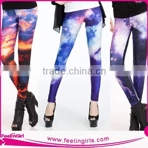 New Arrival OEM Sports Galsxy Printed Tights Leggings For Women thumbnail-6