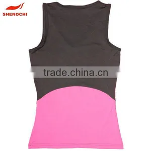 Wholesale Ladies Custom Blank Polyester Gym Singlets thumbnail-2