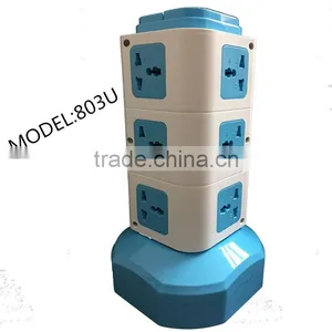 Wholesale 3 Layer Electrical Power Plug Socket/ Vertical Tower Extension Socket Outlet With Usb Quality Choice thumbnail-4