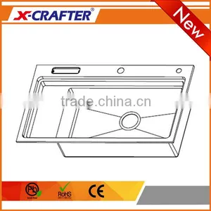 New Arrival Without Faucet Functional Single Bowl Rectangular Kitchen Sink thumbnail-3