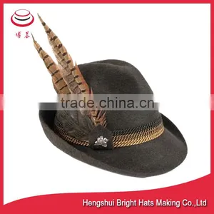 Wool Felt Trilby Fedora Hat With Exaggerated Decoration thumbnail-2
