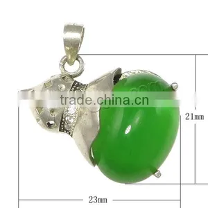 Plated 925 Sterling Silver Cats Eye Pendants thumbnail-1