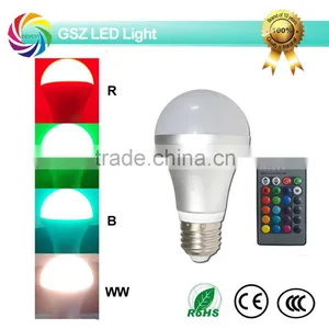 E27 4W Multi Color RGB LED Lights Changeable Color Bulb thumbnail-1
