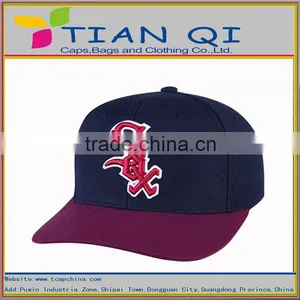 for Unisex 100% Cool Deep Blue Color Custom Made Wholesale Flat Brim Hats thumbnail-1
