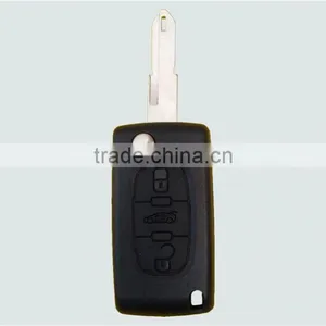 Factory OEM Remote Key for Citroen 3 Button Flip Car Key Shell With 206 Blade 433MHz ID46 Transponder Chip thumbnail-2