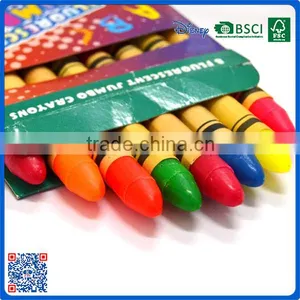 2016 Hot Sale 8 Color Fluorescent Crayon Into Paper Box for the Kindergarten Children thumbnail-4