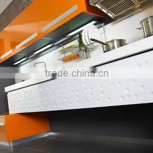Bake Painting Kitchen Cabinet Orange Mixed White thumbnail-1