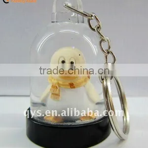 Mini Penguin Snow Globe Key Chain/Key Ring thumbnail-1