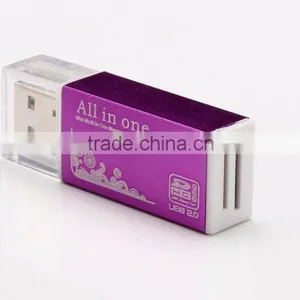 All in One Aluminium Memory Micro SD SDHC TF MS M2 Card Reader thumbnail-3