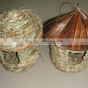 Grass Twine Bird House & Bird Feeder thumbnail-1