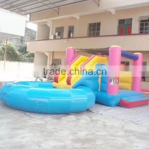 New Design Inflatable Water Slide and Pool With Cannon-PF-IE507 Water Slide Park thumbnail-1