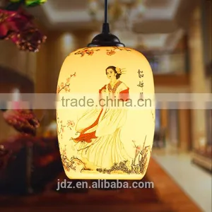 Chinese Style Ceramic Hanging Pendant Led Decorative Fancy Light thumbnail-1