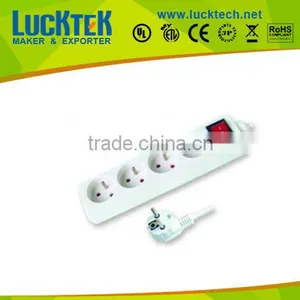 French Power Extension Sockets With Red ON/OFF Switch thumbnail-1