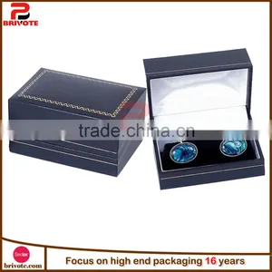 2016 Black PU Leather Cufflink Box/leather Cufflink Box thumbnail-6