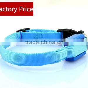 Small Scale Safety 18-28cm Pet Dog Collar LED Nylon Light-up Flashing Leash Glow for Dogs thumbnail-1