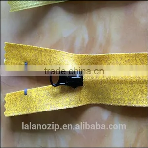 NO.5 Closed End Pellet Bagging Used Sparking Yellow Zipper thumbnail-4