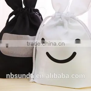 Printing Rabbit Shaped Good Quality Cheap Price Cotton Drawstring Bag thumbnail-1