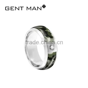 Latest Finger Ring Designs Western Style Beautiful Unique Camoflage Pattern One Stone Ring Designs thumbnail-4