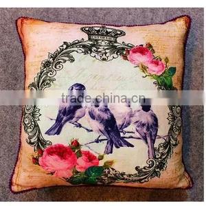 Bird Printed Decorative Cushion Cover Throw Pillow Case Car Seat Pillowcases thumbnail-1