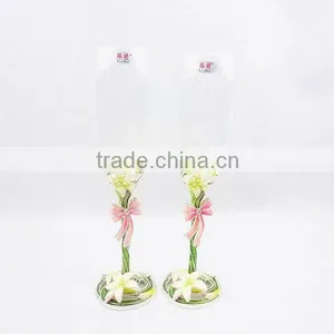 Iris Flower Design Wine Goblet thumbnail-6