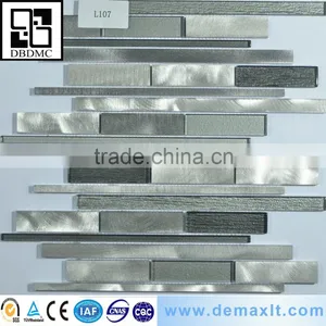 Cheap Mosaic Tile Price , Custom Square Glass Metal Mosaic thumbnail-1