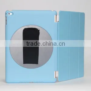 Factory Outlet Patent Item 360 Rotation Handheld PC Back Case PU Smart Front Flip Cover for IPad Air 2 thumbnail-3