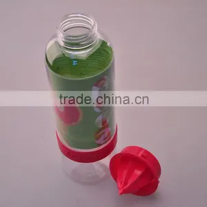 Fruit Infuser Water Bottle/ Plastic Lemon Water Bottle/ Insulated Plastic Water Bottle thumbnail-2