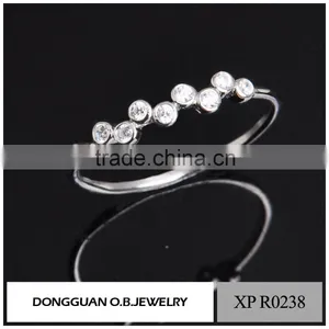 OEM and ODM Ladies Finger Fancy White Gold Latest Design Diamond Ring thumbnail-3