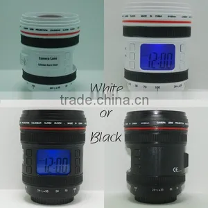 Camera Lens Shape Colour-changing Projector Start Night Light With Calendar Alarm Clock thumbnail-6