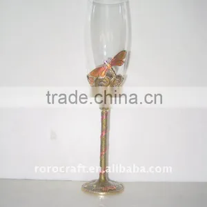 Pewter Design Wedding Champagne Flute thumbnail-1