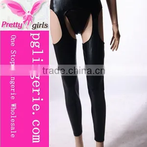 TOP Quantity Faux Leather Lingerie Zipper Jumpsuit thumbnail-5