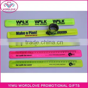 Personalized PVC Clap Bands / Custom Reflective Slap Bracelets / Snap Wristbands thumbnail-6