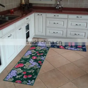 Flower&fruits Pattern Anti-slip Kitchen Rugs Floor Prevent Mat thumbnail-1