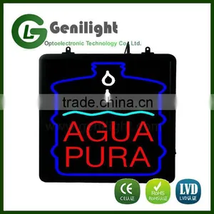 Flashing Lighted Augu Pura Drinking Water Customized Led Neon Sign thumbnail-1