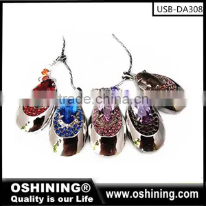 2016 Reality Capacity Crystal USB Stick Jewelry USB Flash Drive Free Sample (USB-DA308) thumbnail-2